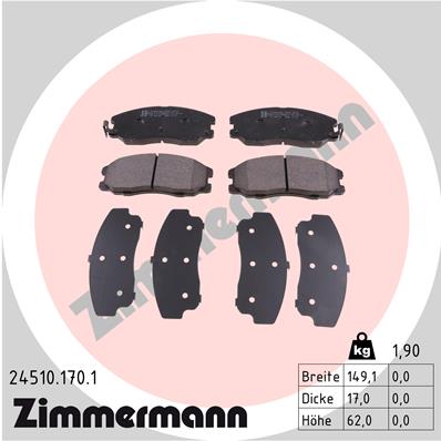 Zimmermann Brake pads for CHEVROLET CAPTIVA (C100, C140) front