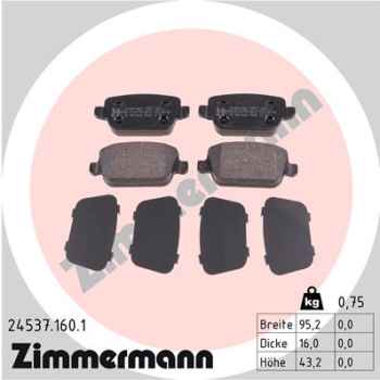 Zimmermann Brake pads for FORD S-MAX (WS) rear