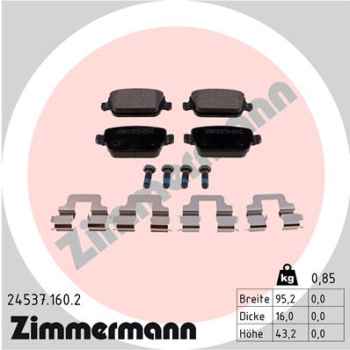 Zimmermann Brake pads for FORD MONDEO IV Turnier (BA7) rear