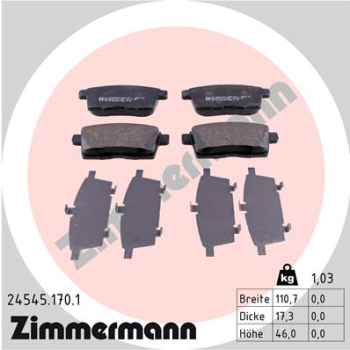Zimmermann Brake pads for MAZDA CX-7 (ER) rear