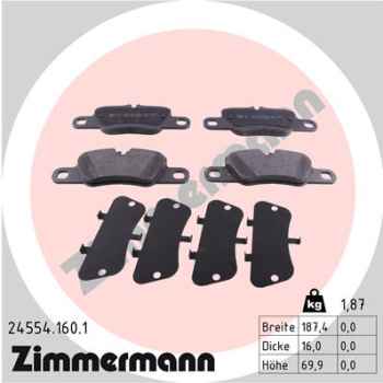 Zimmermann Brake pads for PORSCHE PANAMERA (971) rear