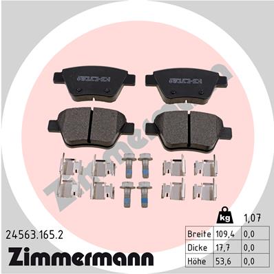 Zimmermann Brake pads for VW GOLF VI Cabriolet (517) rear