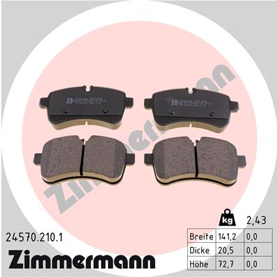 Zimmermann Brake pads for IVECO DAILY V Pritsche/Fahrgestell rear