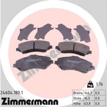 Zimmermann Brake pads for FIAT FREEMONT (345_) front