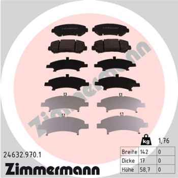 Zimmermann rd:z Brake pads for NISSAN X-TRAIL (T31) front