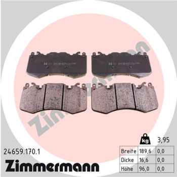 Zimmermann Brake pads for LAND ROVER RANGE ROVER III (L322) front