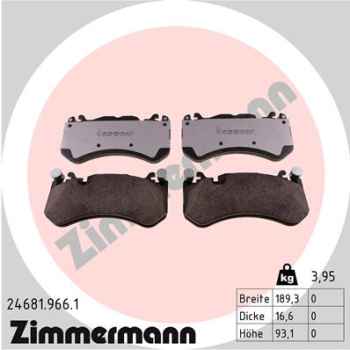Zimmermann rd:z Brake pads for MERCEDES-BENZ SL (R231) front
