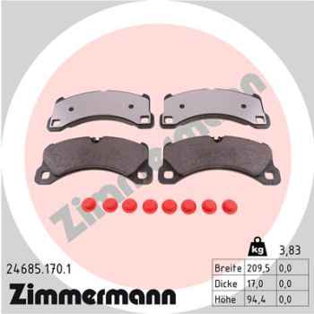 Zimmermann Brake pads for PORSCHE CAYENNE (92A) front