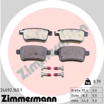 Zimmermann Brake pads for MERCEDES-BENZ CITAN Kombi / Tourer (415) rear