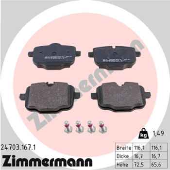 Zimmermann Brake pads for BMW 6 Coupe (F13) rear