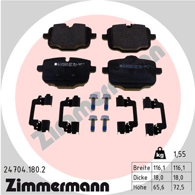 Zimmermann Bremsbeläge für BMW X3 (G01, F97) hinten