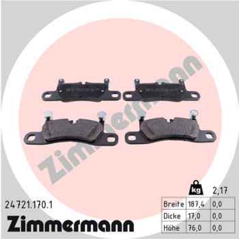 Zimmermann Brake pads for VW TOUAREG (7P5, 7P6) rear