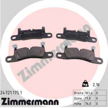 Zimmermann Brake pads for PORSCHE CAYENNE (92A) rear