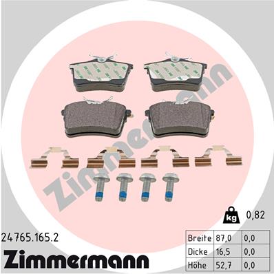 Zimmermann Brake pads for PEUGEOT 308 SW (4E_, 4H_) rear