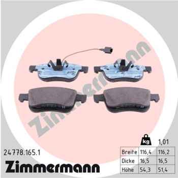 Zimmermann Brake pads for TOYOTA IQ (_J1_) front