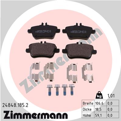 Zimmermann Brake pads for MERCEDES-BENZ SLK (R172) rear