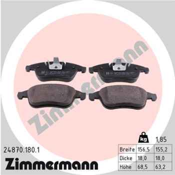 Zimmermann Brake pads for RENAULT LATITUDE (L70_) front