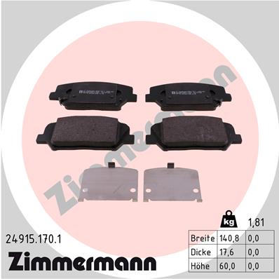 Zimmermann Brake pads for HYUNDAI i30 Kombi (GD) front