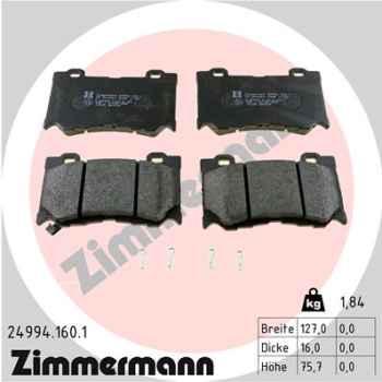 Zimmermann Brake pads for INFINITI G Coupe front