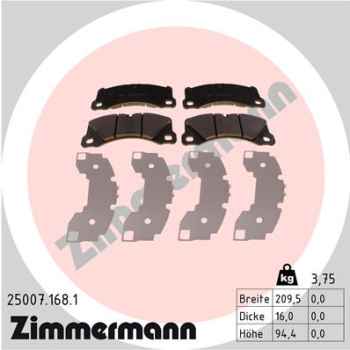 Zimmermann Brake pads for PORSCHE PANAMERA (970) front