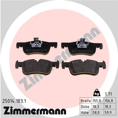 Zimmermann Brake pads for BMW 1 (F20) front