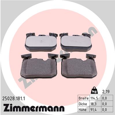Zimmermann Brake pads for BMW 4 Coupe (F32, F82) front