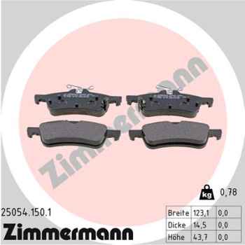 Zimmermann Brake pads for HONDA CIVIC IX Tourer (FK) rear