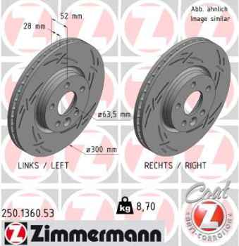 Zimmermann Sport Brake Disc for VOLVO V70 III (135) front