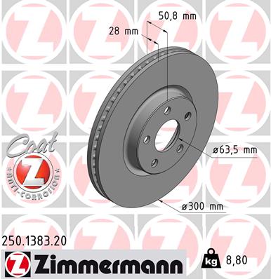 Zimmermann Brake Disc for FORD S-MAX (CJ) front