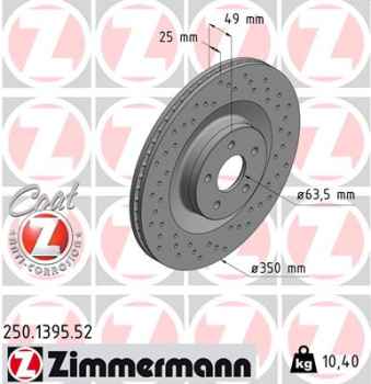Zimmermann Sport Brake Disc for FORD FOCUS III front