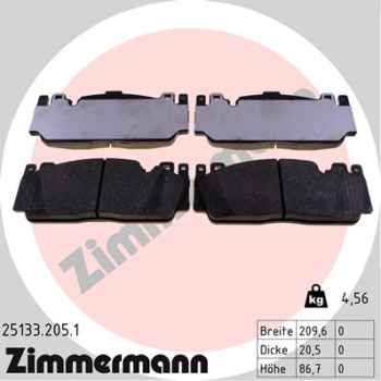 Zimmermann Brake pads for BMW 6 Gran Coupe (F06) front