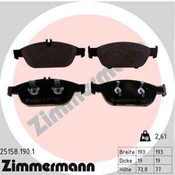 Zimmermann Brake pads for MERCEDES-BENZ E-KLASSE Coupe (C207) front