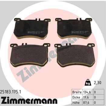 Zimmermann Brake pads for MERCEDES-BENZ S-KLASSE (W222, V222, X222) front