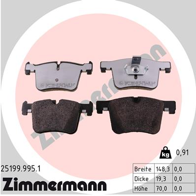 Zimmermann rd:z Brake pads for BMW 3 Touring (F31) front