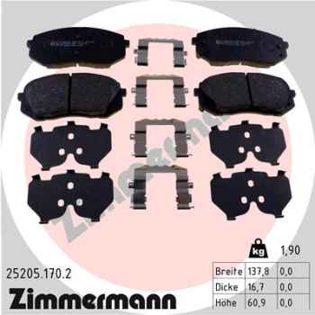 Zimmermann Brake pads for HYUNDAI TUCSON (TL) front