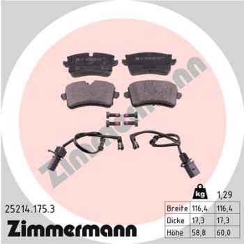 Zimmermann Brake pads for AUDI A8 (4H2, 4H8, 4HC, 4HL) rear