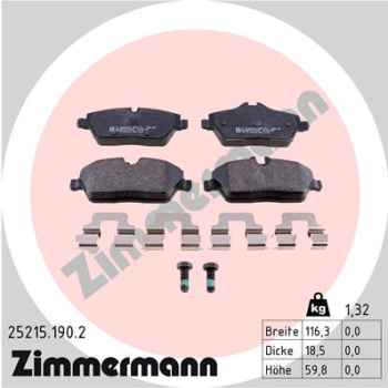 Zimmermann Brake pads for MERCEDES-BENZ GLE (W166) rear