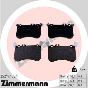 Zimmermann Brake pads for MERCEDES-BENZ CLA Coupe (C117) front