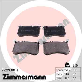 Zimmermann Brake pads for MERCEDES-BENZ CLS Shooting Brake (X218) front