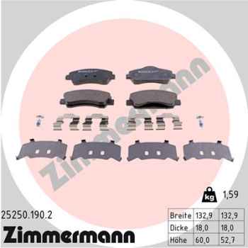 Zimmermann Brake pads for PEUGEOT 301 front
