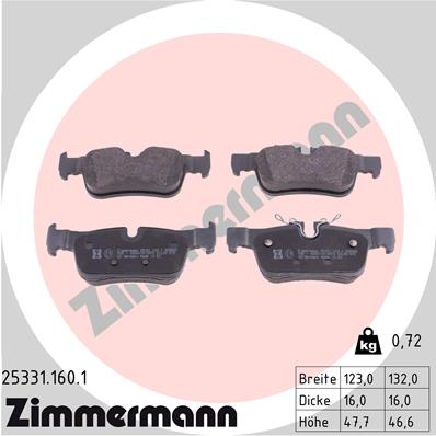 Zimmermann Brake pads for BMW X2 (F39) rear