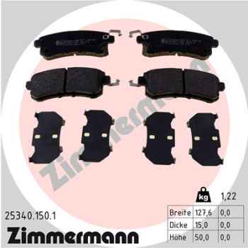 Zimmermann Brake pads for NISSAN PATROL VI (Y62) rear