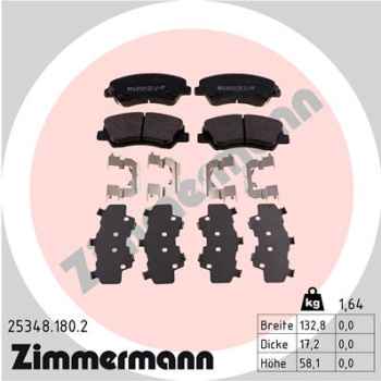 Zimmermann Brake pads for KIA RIO III Stufenheck (UB) front
