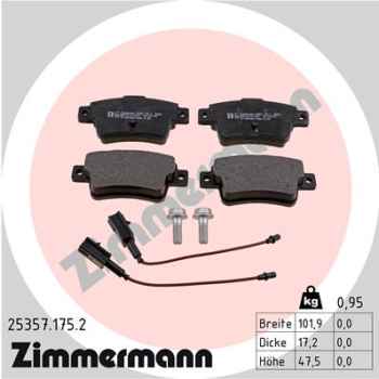 Zimmermann Brake pads for FIAT PUNTO EVO (199_) front/rear