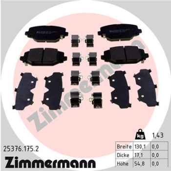 Zimmermann Brake pads for LANCIA VOYAGER Großraumlimousine (404_) rear