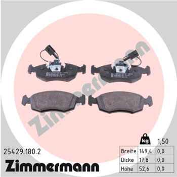 Zimmermann Brake pads for FIAT 500 C (312_) front