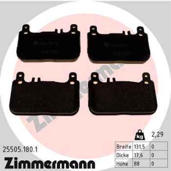 Zimmermann Brake pads for MERCEDES-BENZ S-KLASSE (W222, V222, X222) front