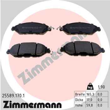 Zimmermann Brake pads for NISSAN PATHFINDER IV (R52) front