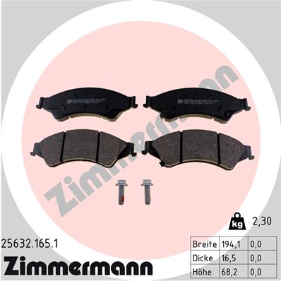 Zimmermann Brake pads for MAZDA BT-50 Pick-up (CD, UN) front