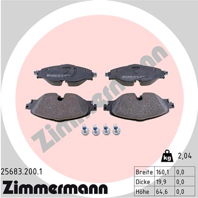 Zimmermann Brake pads for VW ARTEON (3H7) front